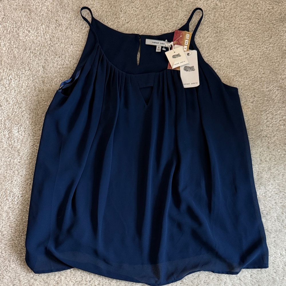 Naked Zebra Deep Blue Camisole Top